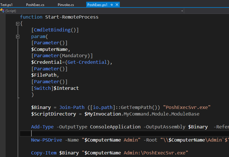 powershell visual studio code vs visual studio 2017